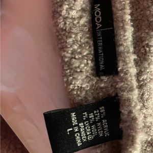 Moda International Long Sleeve Cardigan Size Large